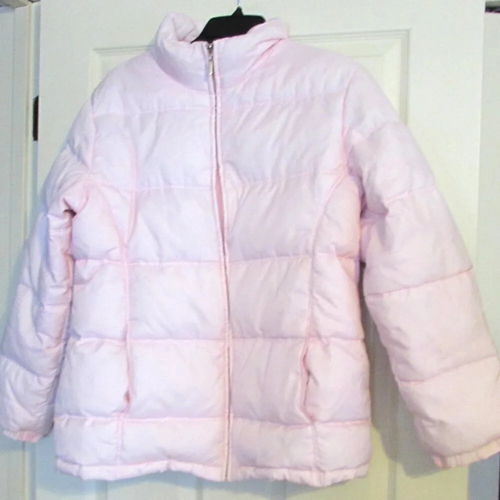 Adorable Vintage CATALINA OUTERWEAR Pink Down Puff Jacket  Size L (12 - 14)